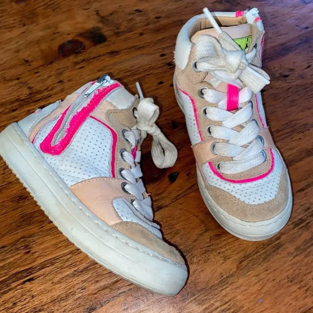 MAA Spain $165 Toddler Girls Leather High Top Sneaker EU28 US11